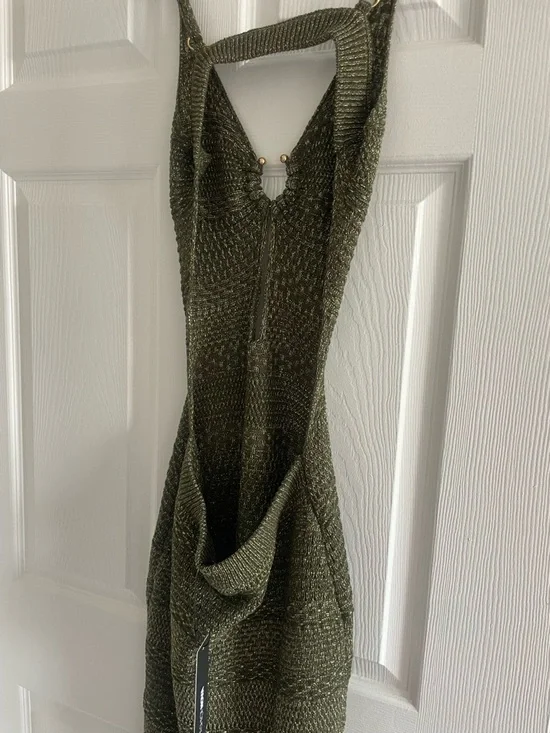 NWT Fashion Nova Ibiza Metallic Crochet Maxi Dress - medium - Picture 6 of 7
